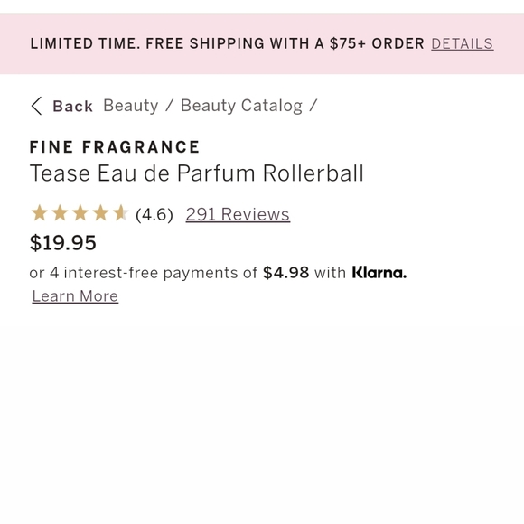 Victoria's Secret Shimmer Tease Perfume Roller ball Travel - Picture 4 of 5